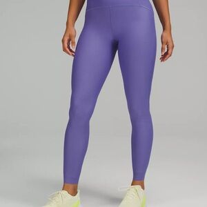 NWT Lululemon sense-knit reflective high rise Charged indigo leggings